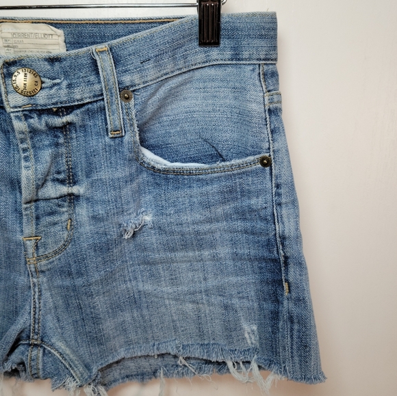 Current/Elliott Unisex Button-Fly Denim Shorts Women's 26 / Men's 29 - Picture 2 of 9